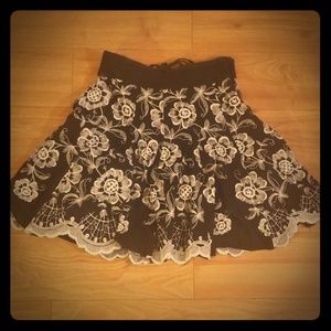A-Line Floral Skirt